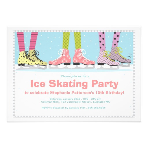 Best ideas about Ice Skating Birthday Invitations
. Save or Pin Funky Girls Ice Skating Birthday Party 5x7 Paper Now.