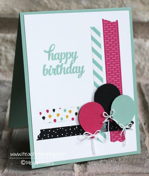 Best ideas about Ideas For Birthday Card
. Save or Pin e of Many Birthday Card Ideas Using Washi Tape Now.