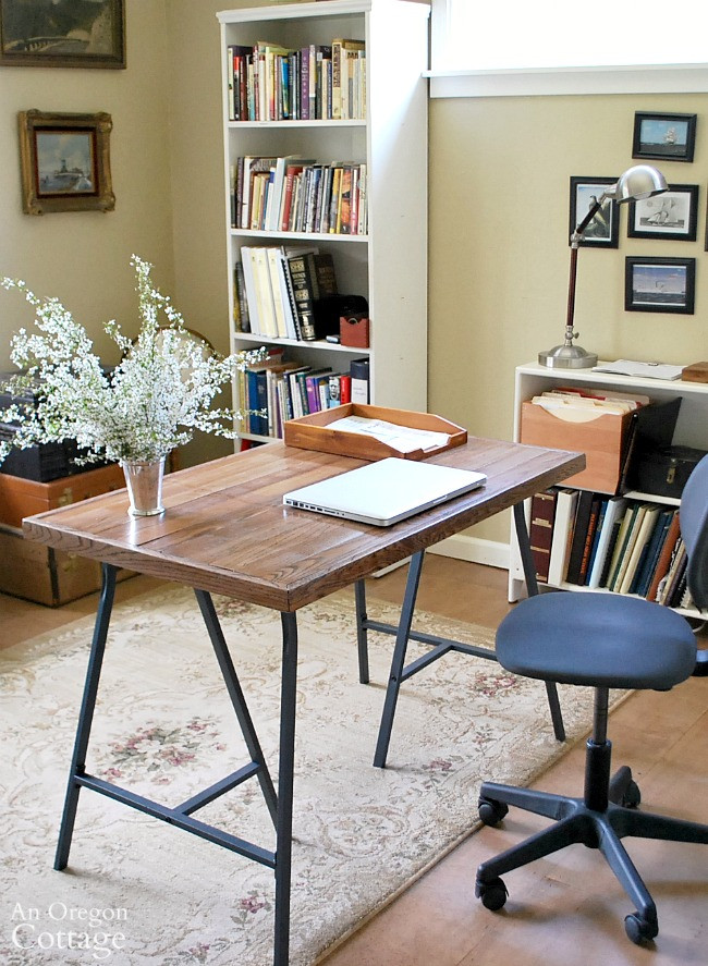 Best ideas about Ikea DIY Desk
. Save or Pin How To Make a Desk with Ikea Trestle Legs and Old Wood Now.