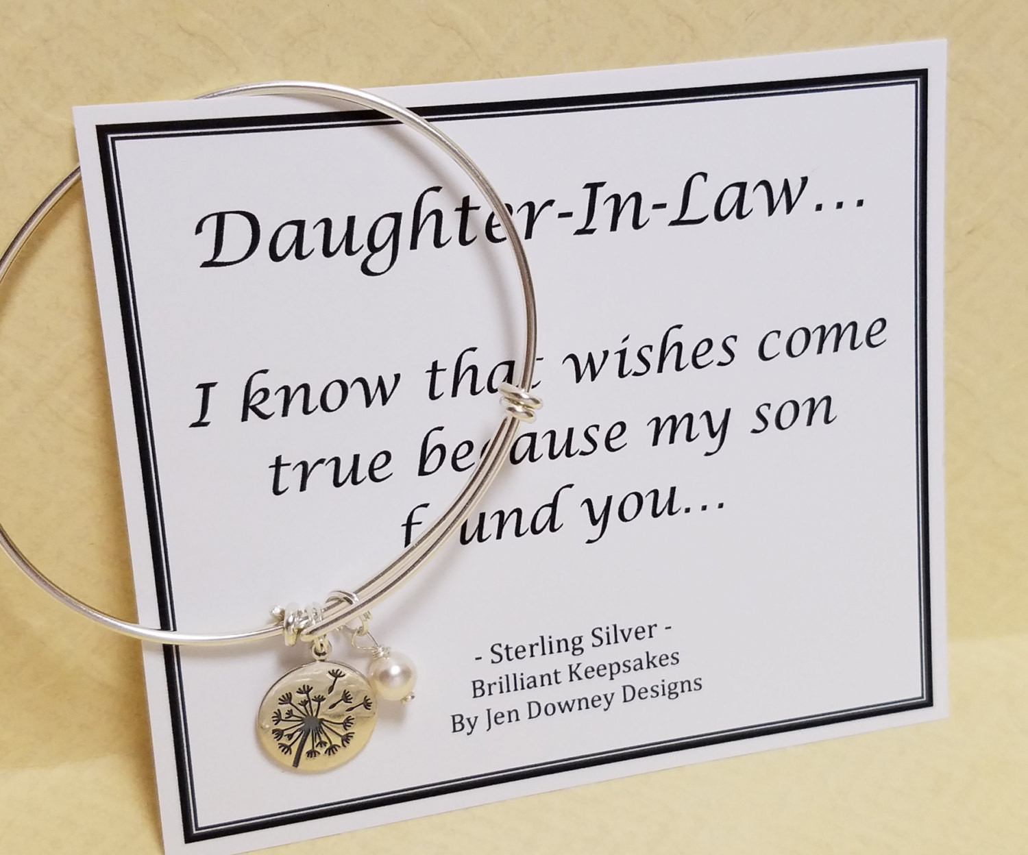 Best ideas about In Law Gift Ideas
. Save or Pin Daughter In Law Gift Idea Wishes e True Sterling Silver Now.