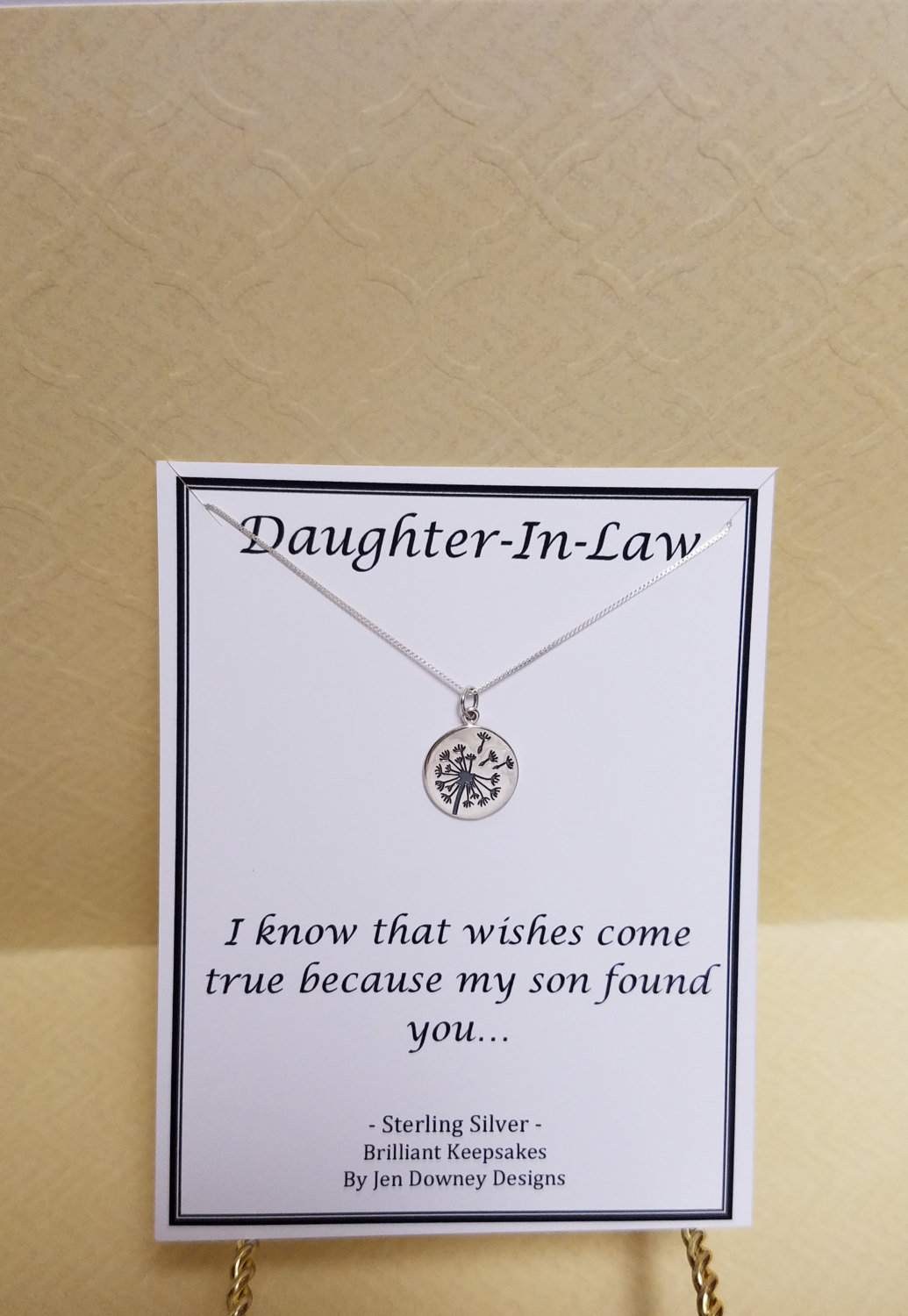 Best ideas about In Law Gift Ideas
. Save or Pin Daughter In Law Gift Idea Wishes e True Sterling Silver Now.