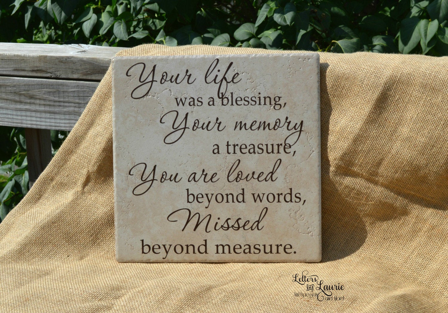 Best ideas about In Loving Memory Gift Ideas
. Save or Pin In Loving Memory Gift Your life was a blessing Loss of a Now.