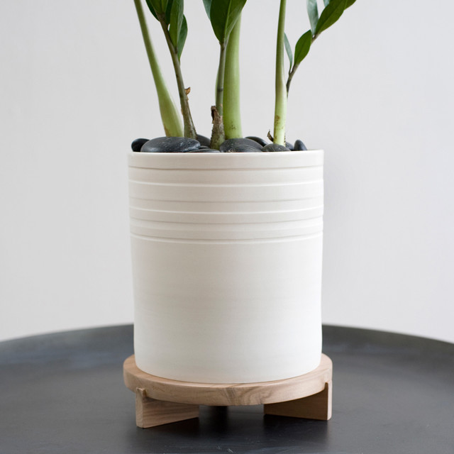 Best ideas about Indoor Decorative Planters
. Save or Pin Striped Planter Tripod Stand Modern Indoor Pots And Now.