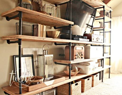 Best ideas about Industrial Pipe Shelving DIY
. Save or Pin DIY Industrial Pipe Shelves Twelve Main Now.