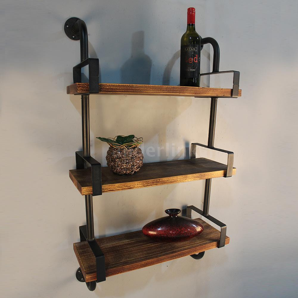 Best ideas about Industrial Pipe Shelving DIY
. Save or Pin 3 Tier Rustic Industrial Iron Pipe Wall Shelves W Wood Now.