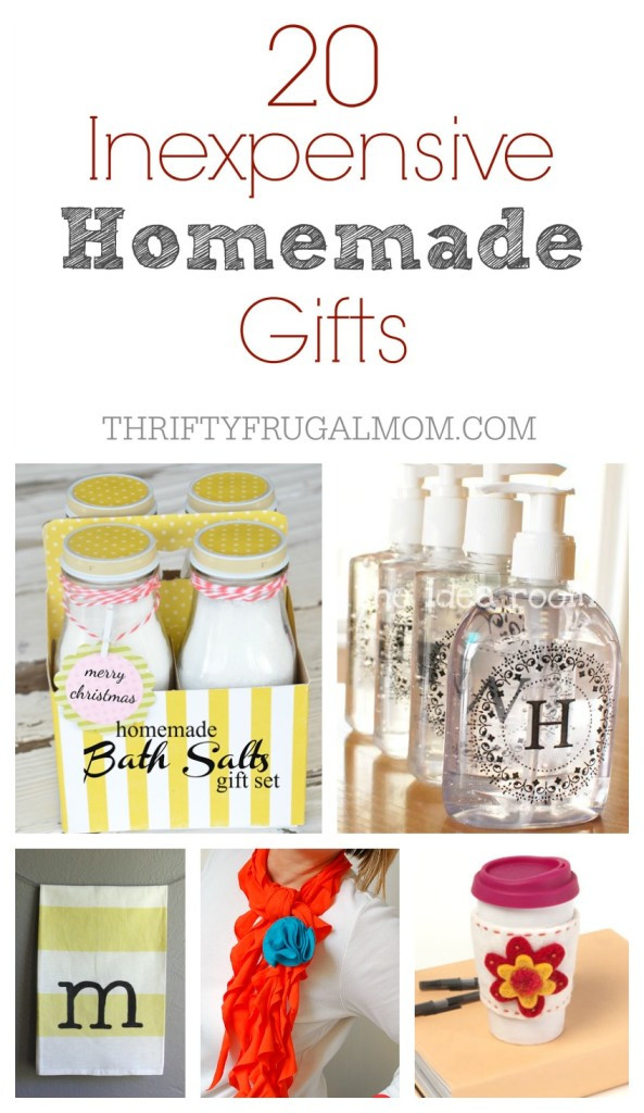 Best ideas about Inexpensive Gift Ideas For Her
. Save or Pin 20 Inexpensive Homemade Gift Ideas Now.