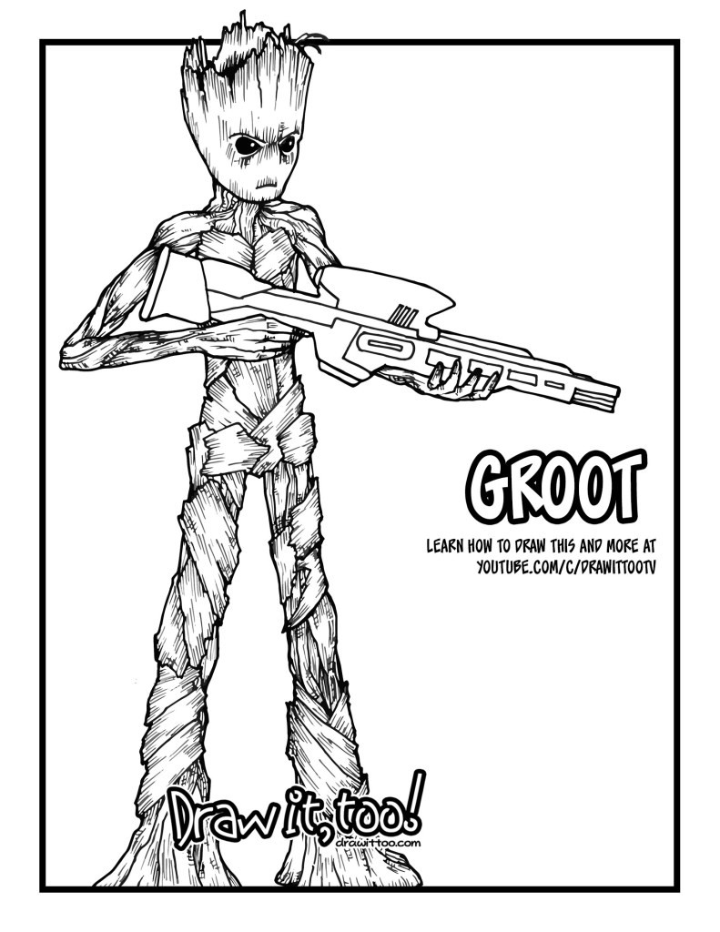 Best ideas about Infinity Wars Coloring Sheets For Boys
. Save or Pin How to Draw TEENAGE GROOT Avengers Infinity War Drawing Now.
