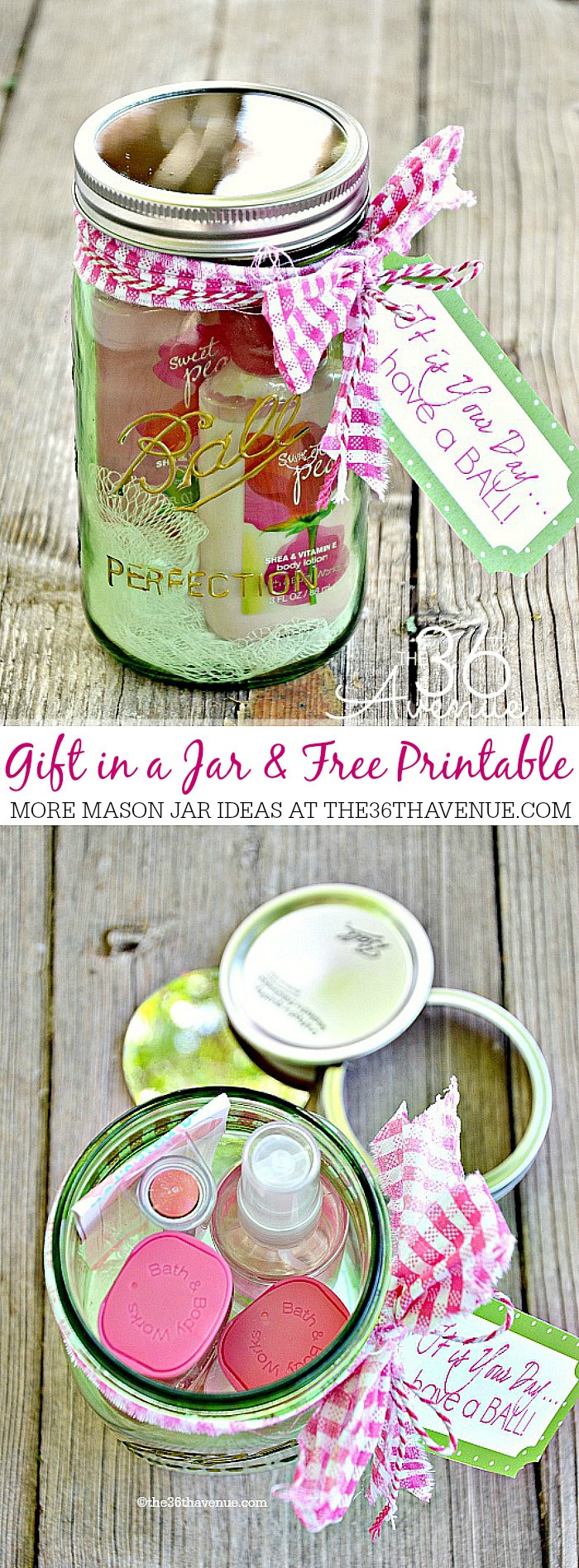 Best ideas about Jar Gift Ideas
. Save or Pin Jar Gift Idea and Free Printable The 36th AVENUE Now.