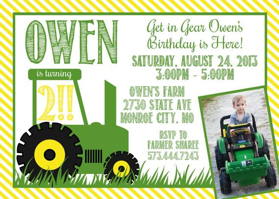Best ideas about John Deere Birthday Invitations
. Save or Pin John Deere Green Tractor Birthday Invitation by Now.