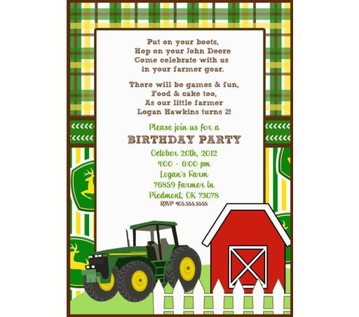 Best ideas about John Deere Birthday Invitations
. Save or Pin JOHN DEERE invitation templates Now.