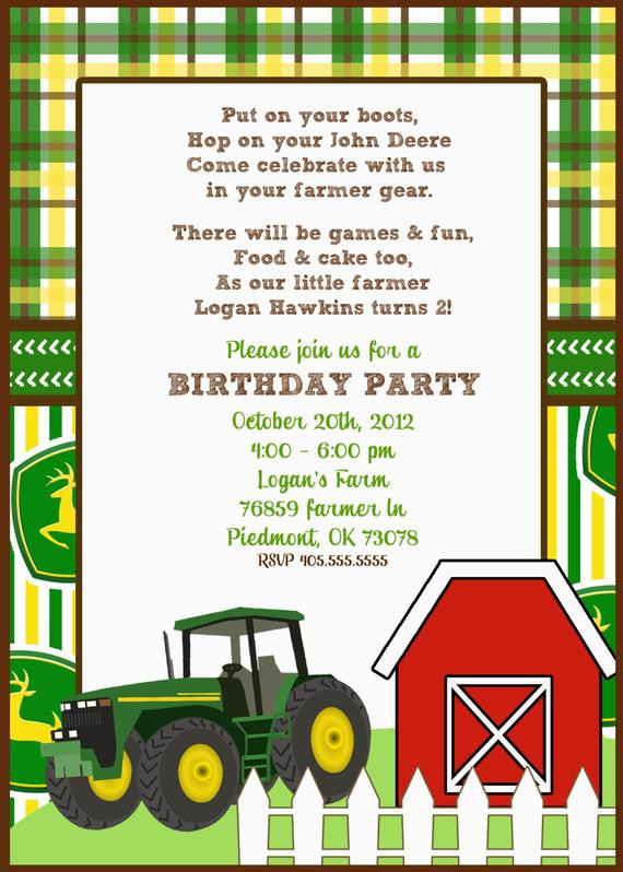 Best ideas about John Deere Birthday Invitations
. Save or Pin Items similar to Customizable Printable John Deere Invite Now.