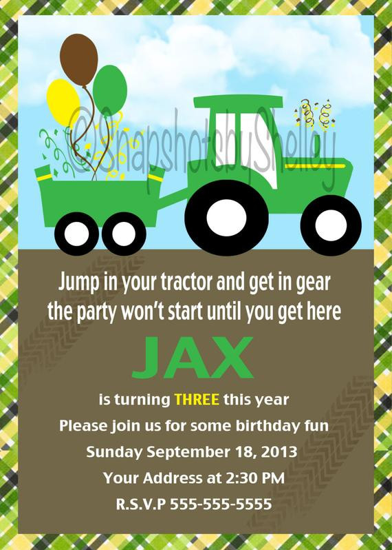 Best ideas about John Deere Birthday Invitations
. Save or Pin Personalized John Deere Birthday Invitation by Now.