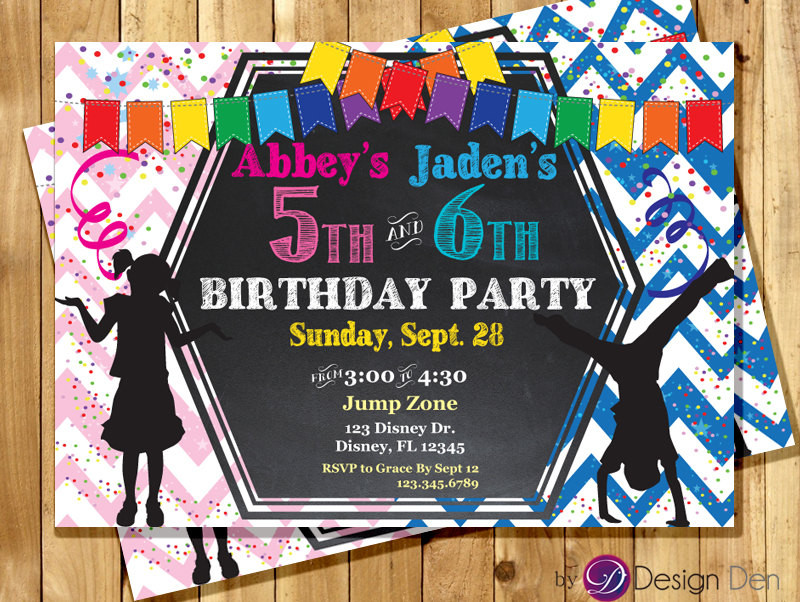 Best ideas about Joint Birthday Party Invitations
. Save or Pin Kids JOINT Birthday party Invitations Boy & Girl Joint Party Now.
