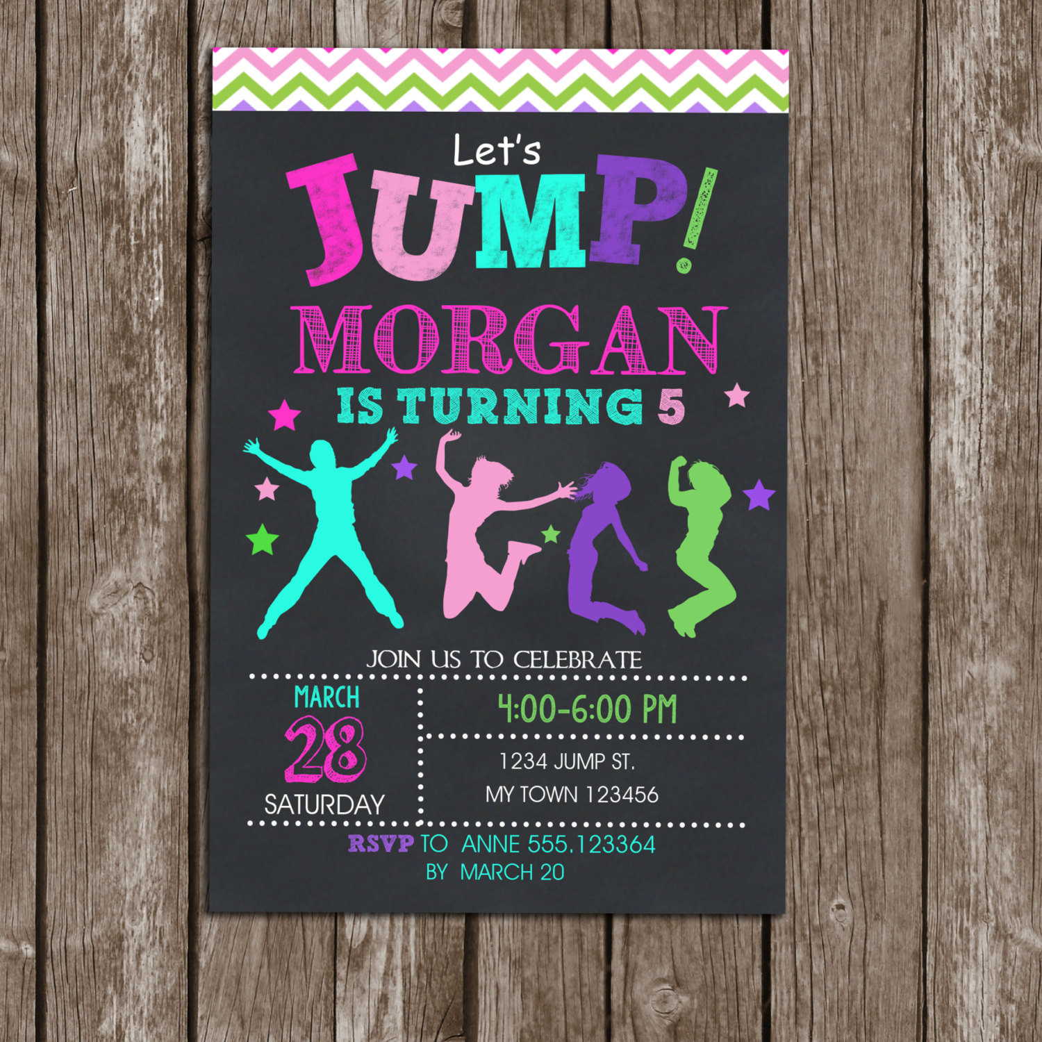 Best ideas about Jump Birthday Party
. Save or Pin Jump Invitation Girls Birthday Printable Trampoline Now.