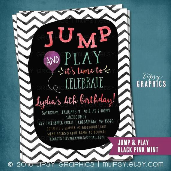 Best ideas about Jump Birthday Party
. Save or Pin Trampoline Bounce House Birthday Party Invitation JUMP & Play Now.