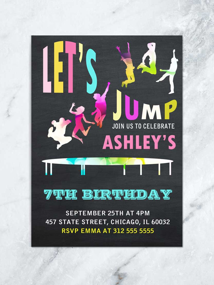 Best ideas about Jump Birthday Party
. Save or Pin Jump Birthday Invitation Jump Tumble and Play Birthday Now.