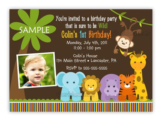Best ideas about Jungle Theme Birthday Invitations
. Save or Pin Wild Jungle Theme Birthday Party Invitation Boy Girl You Now.