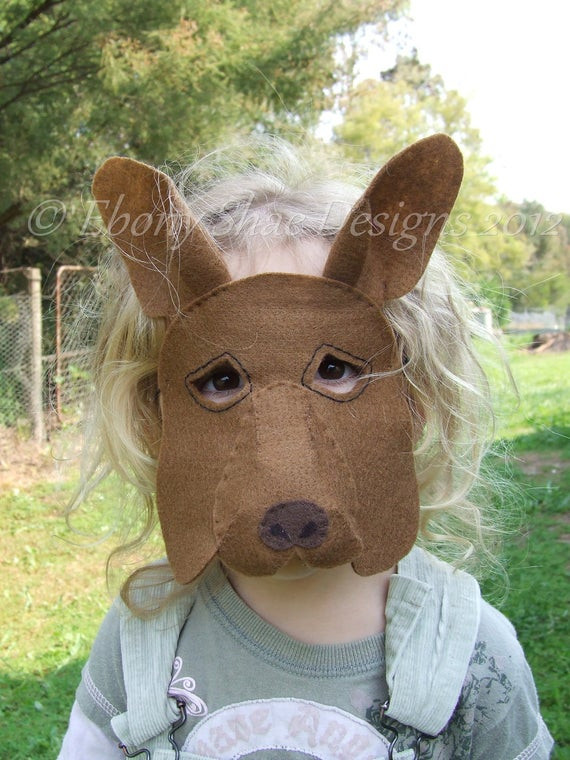 Best ideas about Kangaroo Costume DIY
. Save or Pin Kangaroo Mask PATTERN Kids Kangaroo Costume PDF sewing Now.