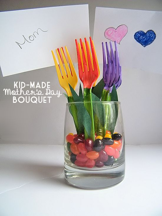 Best ideas about Kid Crafts Gifts
. Save or Pin Mother’s Day Bouquet Plastic Fork Tulips Craft Now.