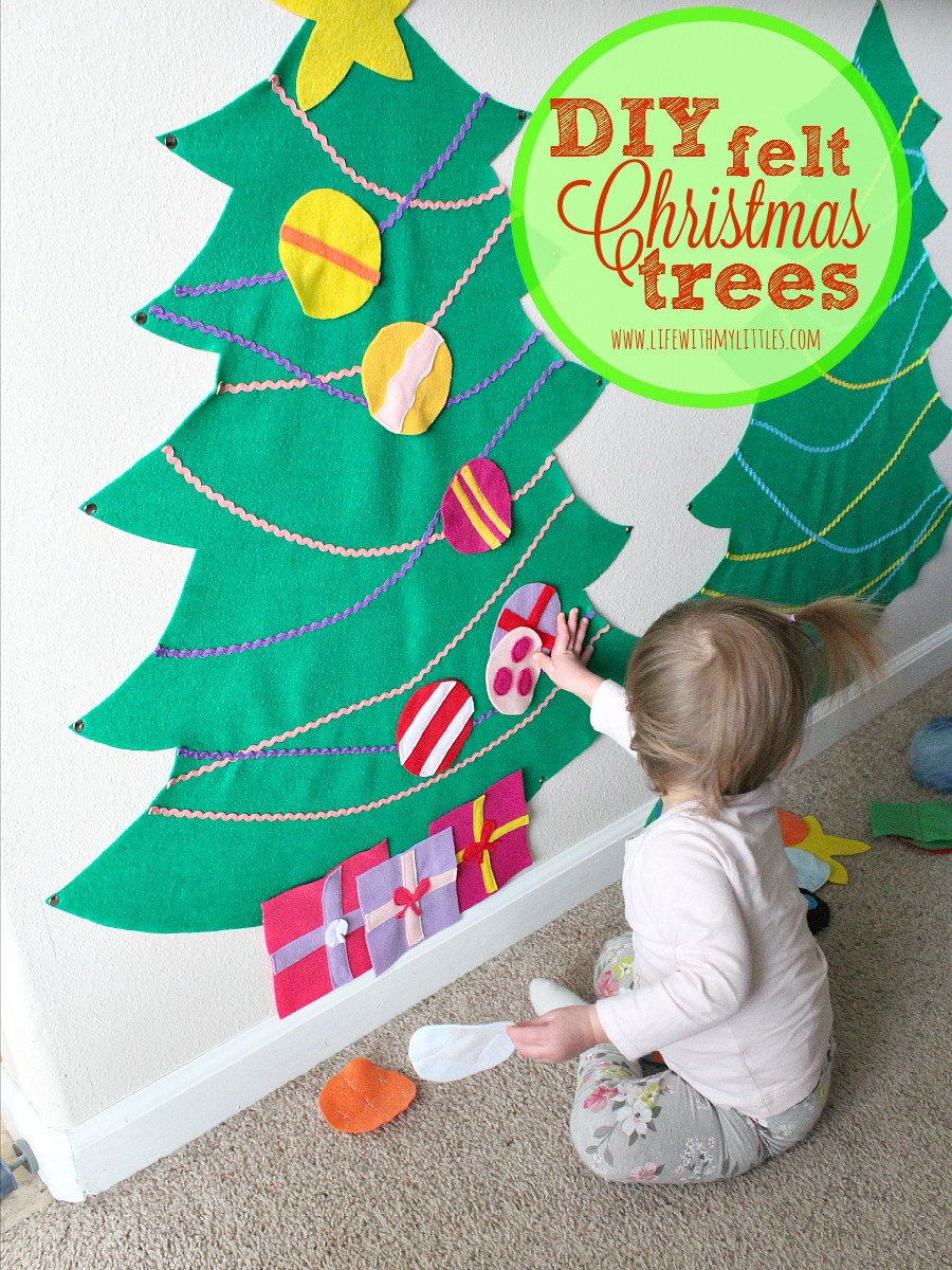 Best ideas about Kid Crafts Gifts
. Save or Pin DIY Felt Christmas Trees Life With My Littles Now.