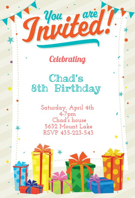 Best ideas about Kids Birthday Invitations
. Save or Pin Kids Birthday Invitation Templates Free Now.