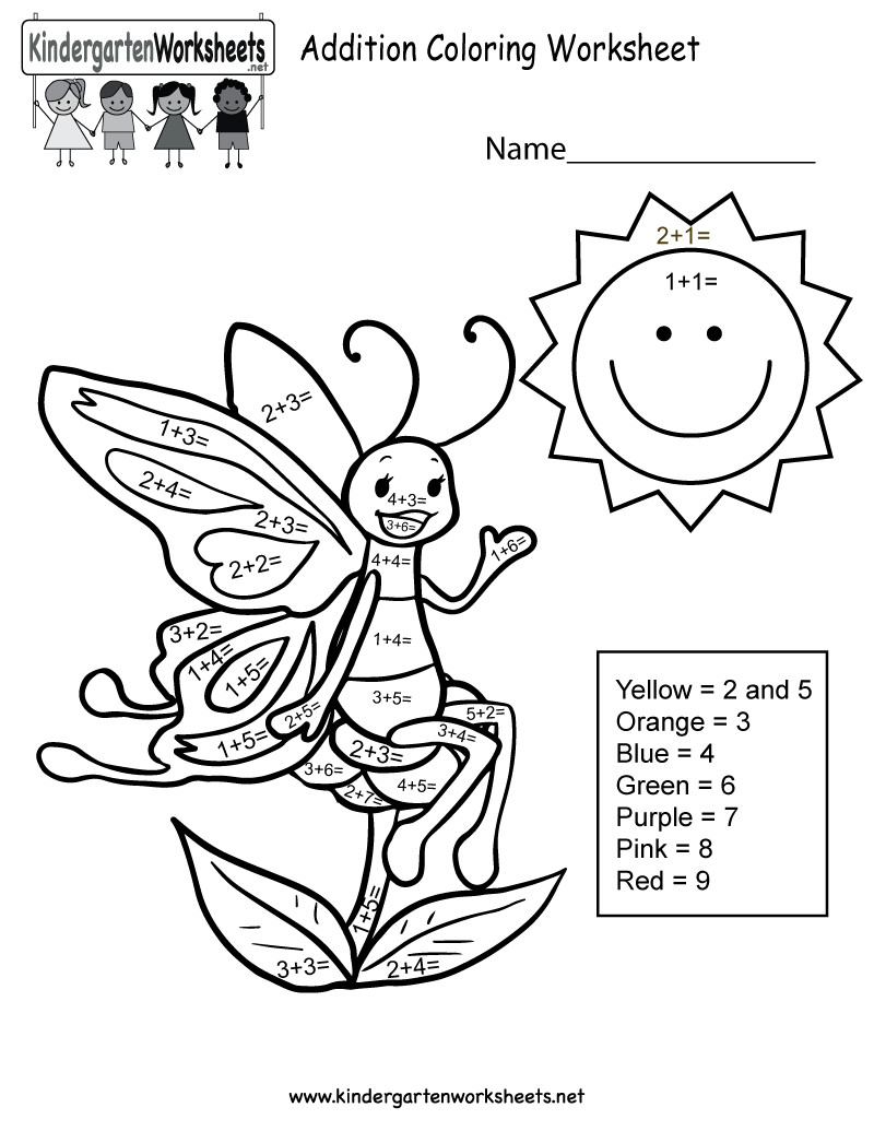 Best ideas about Kids Learning Activities For Preschool Coloring Sheets For Math
. Save or Pin Addition Coloring Worksheet Free Kindergarten Math Now.