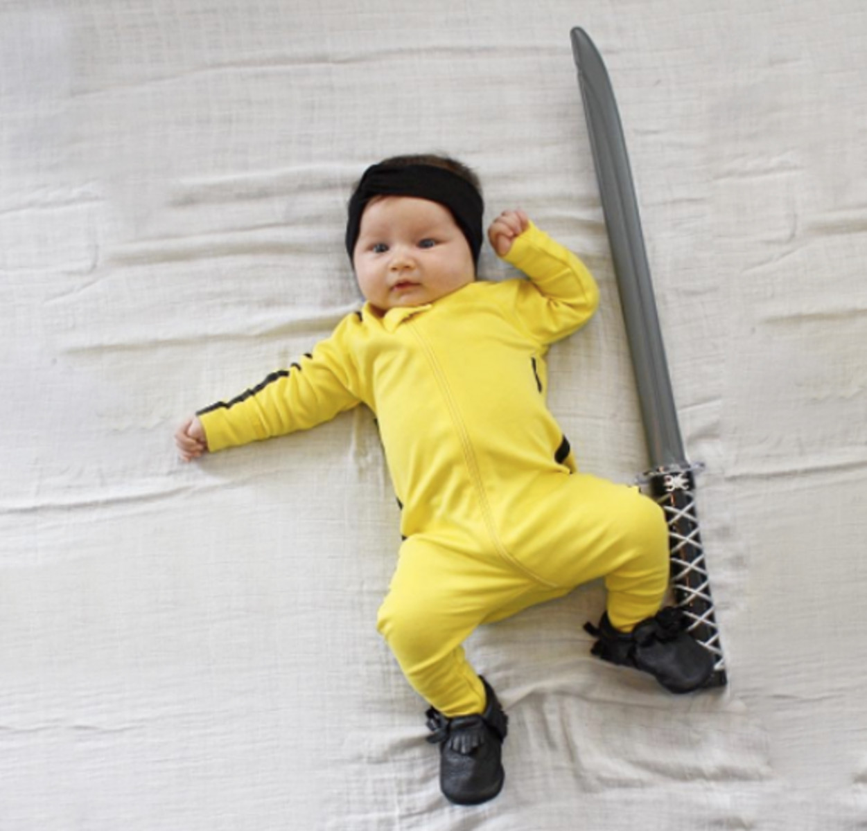 Best ideas about Kill Bill Costume DIY
. Save or Pin No Sew DIY Kill bill baby Baby Costume Now.