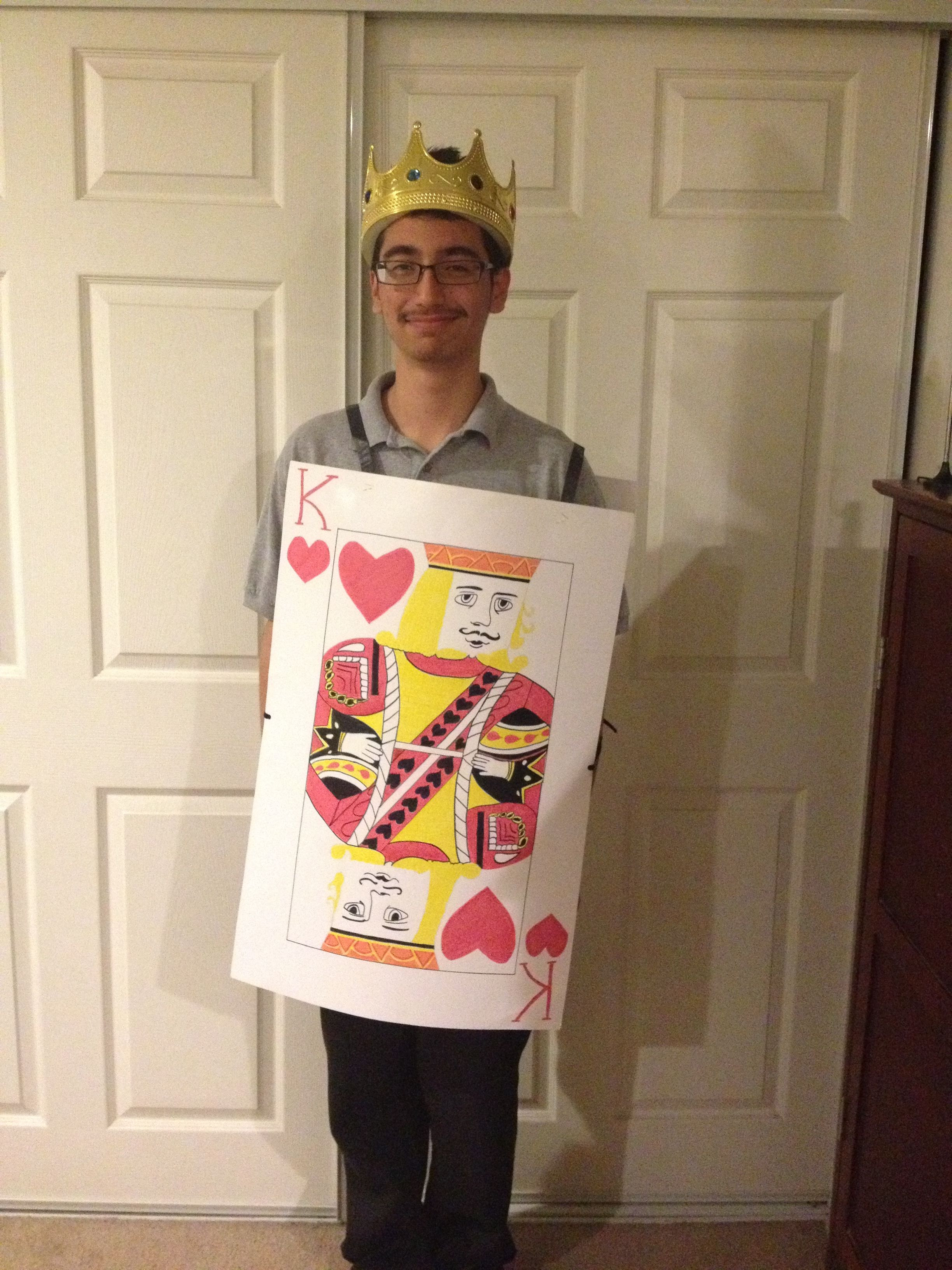 Best ideas about King Of DIY
. Save or Pin DIY Halloween costume King of hearts card Now.