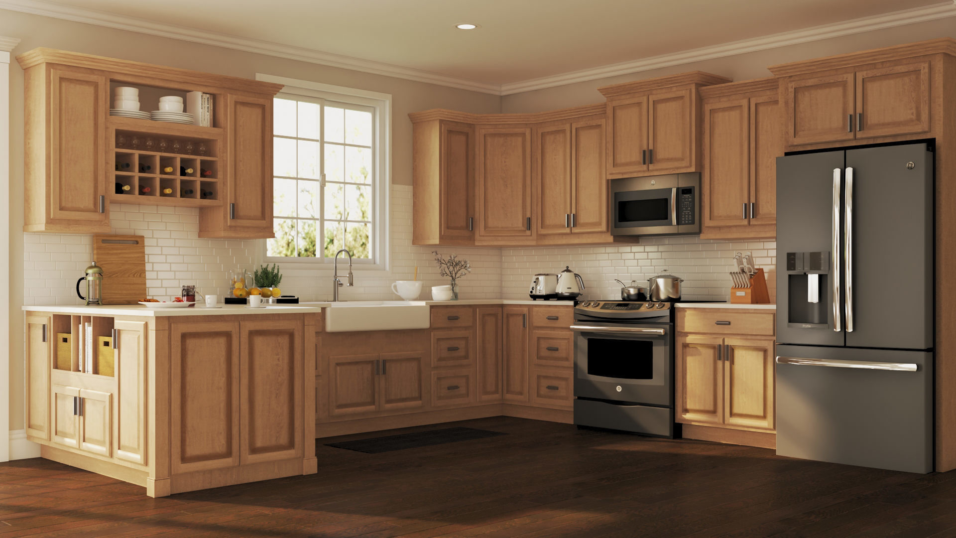 Best ideas about Kitchen Cabinet Depot
. Save or Pin Hampton Wall Kitchen Cabinets in Medium Oak – Kitchen Now.
