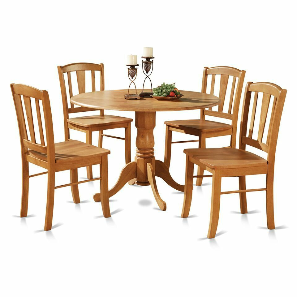 Best ideas about Kitchen Table Chairs
. Save or Pin 5pc round pedestal drop leaf kitchen table 4 chairs Now.