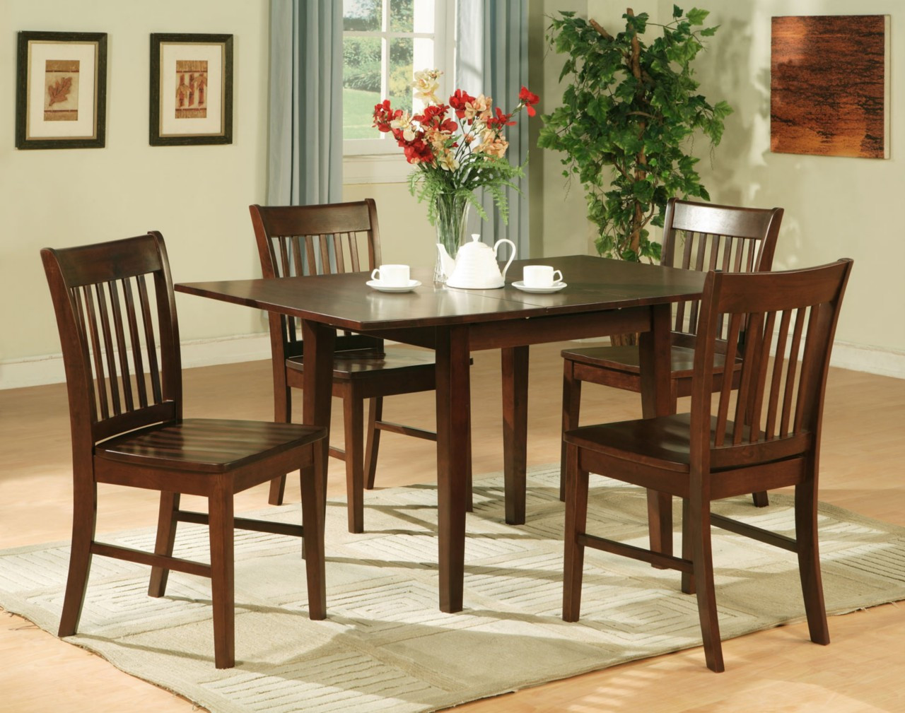Best ideas about Kitchen Table Chairs
. Save or Pin 5PC RECTANGULAR KITCHEN DINETTE TABLE 4 CHAIRS MAHOGANY Now.