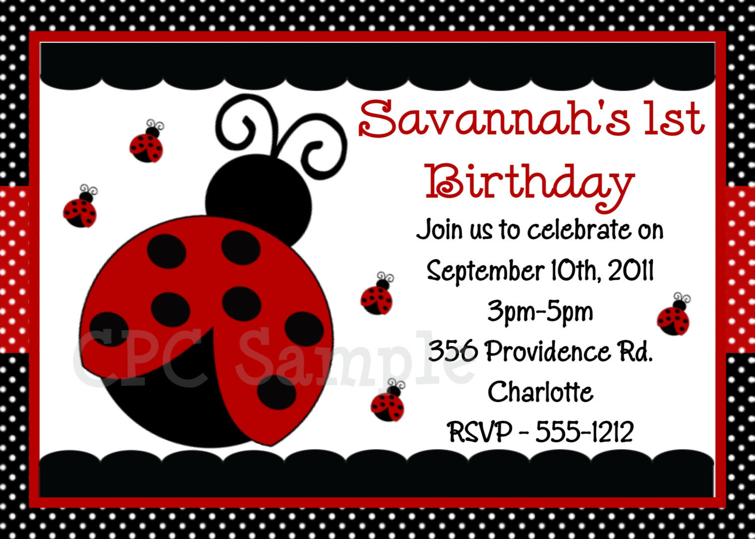 Best ideas about Ladybugs Birthday Invitations
. Save or Pin Ladybug Birthday Invitation 1st Birthday Ladybug by Now.