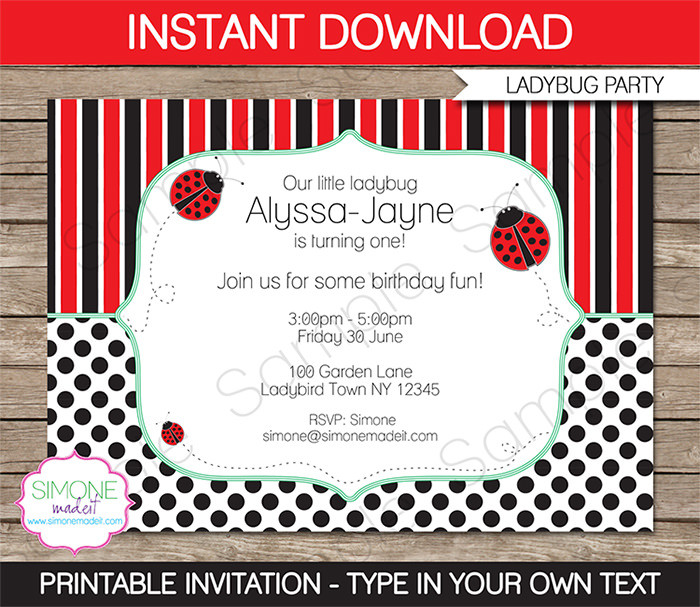 Best ideas about Ladybugs Birthday Invitations
. Save or Pin Ladybug Birthday Party Invitations Now.
