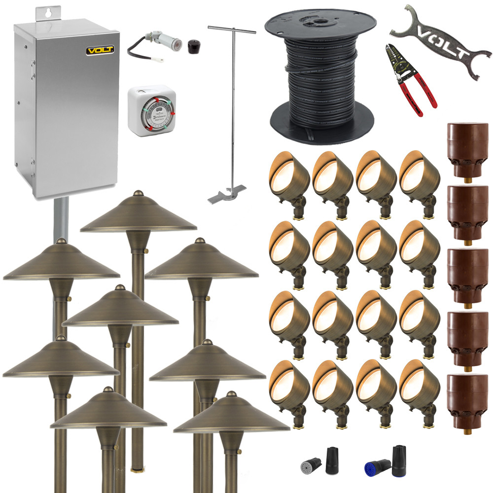 Best ideas about Landscape Lighting Kits
. Save or Pin Deluxe Brass LED Landscape Lighting Kit Now.