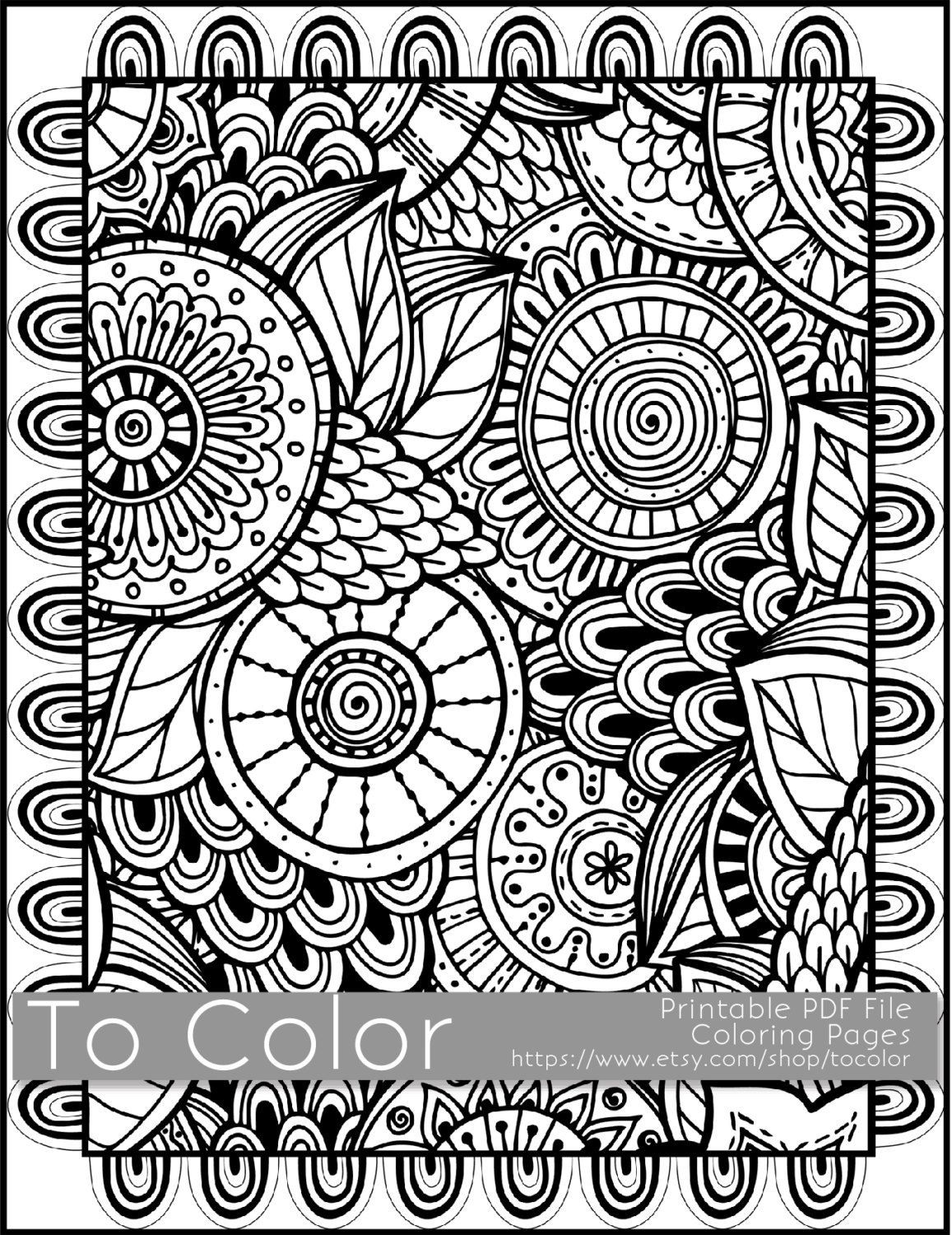 Best ideas about Large Adult Coloring Books
. Save or Pin Printable Coloring Pages for Adults All Over Doodle Now.