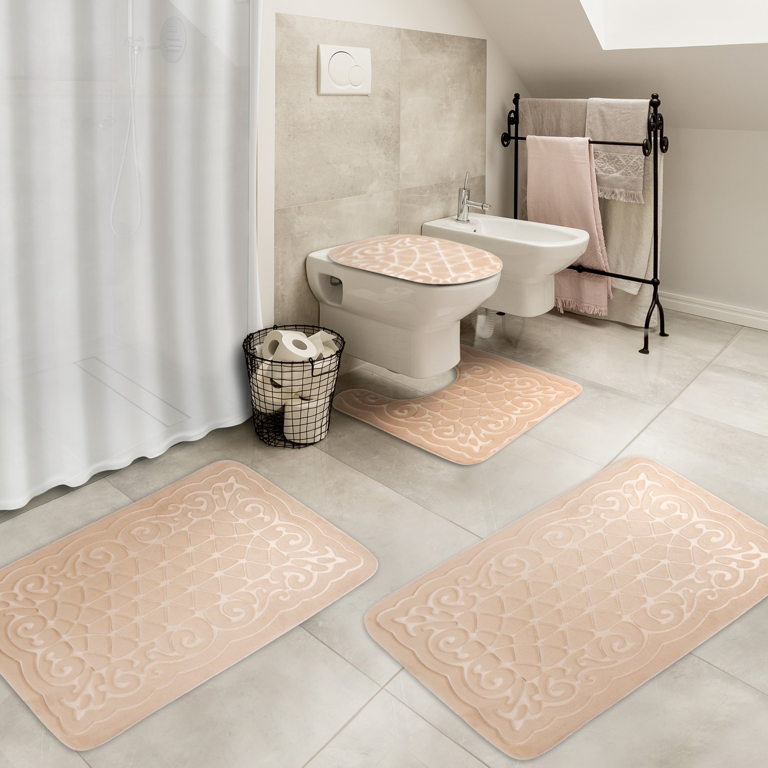 Best ideas about Large Bathroom Rugs
. Save or Pin Effiliv 4 Piece Bathroom Rugs Set Memory Foam Bath Now.