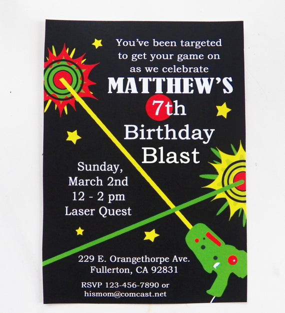 Best ideas about Laser Tag Birthday Invitations
. Save or Pin Laser Tag Birthday Invitation Printable and Printed with FREE Now.