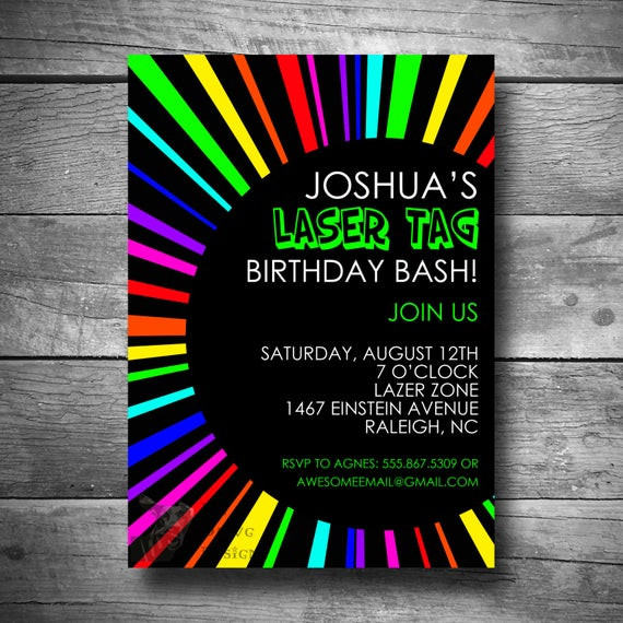 Best ideas about Laser Tag Birthday Invitations
. Save or Pin Laser Tag Birthday Invitation Rainbow Invite Printable Now.