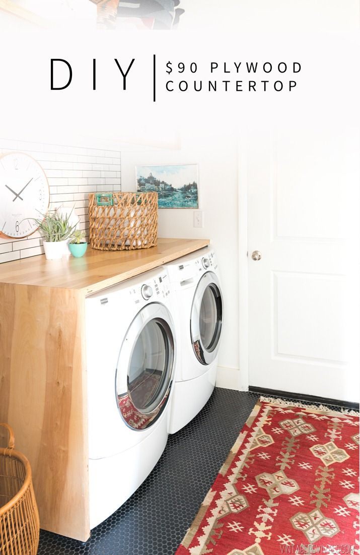 Best ideas about Laundry Room Countertop DIY
. Save or Pin $90 DIY Plywood Waterfall Countertop Now.