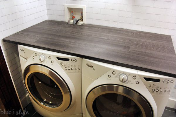 Best ideas about Laundry Room Countertop DIY
. Save or Pin diy with style DIY Wood Plank Laundry Room Countertop in Now.