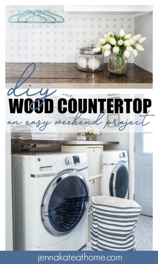 Best ideas about Laundry Room Countertop DIY
. Save or Pin Laundry Room DIY Wood Countertop Jenna Kate at Home Now.