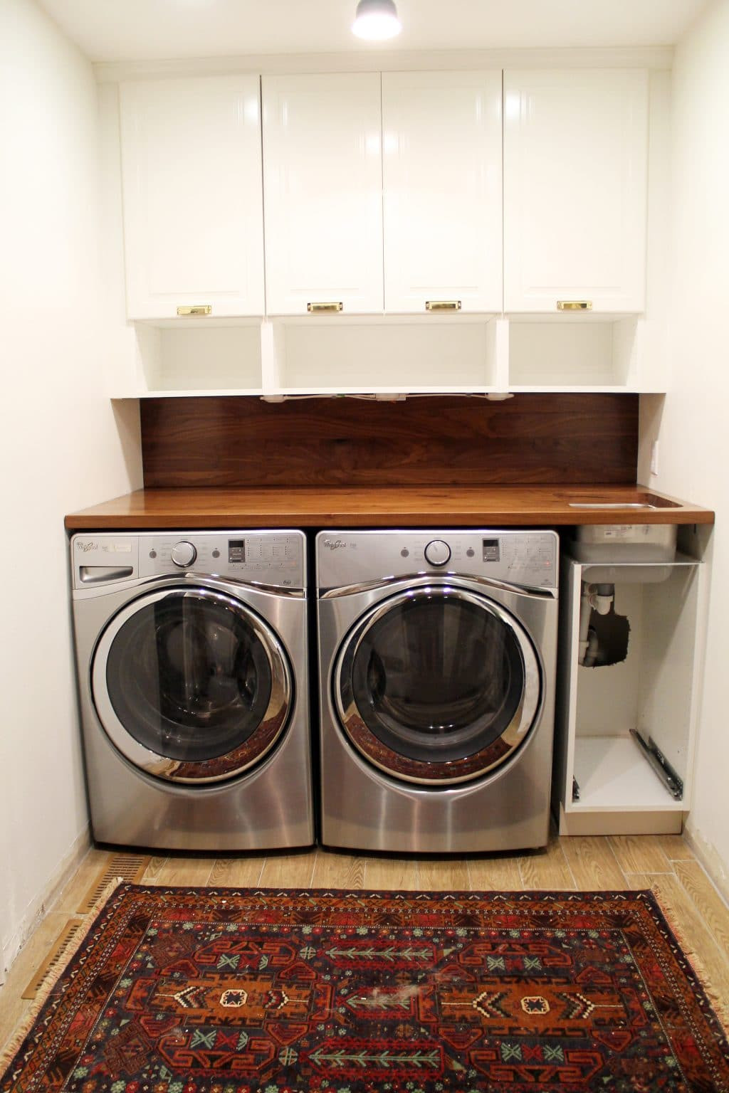 Best ideas about Laundry Room Countertop DIY
. Save or Pin A Walnut Counter And Backsplash in the Laundry Room Now.
