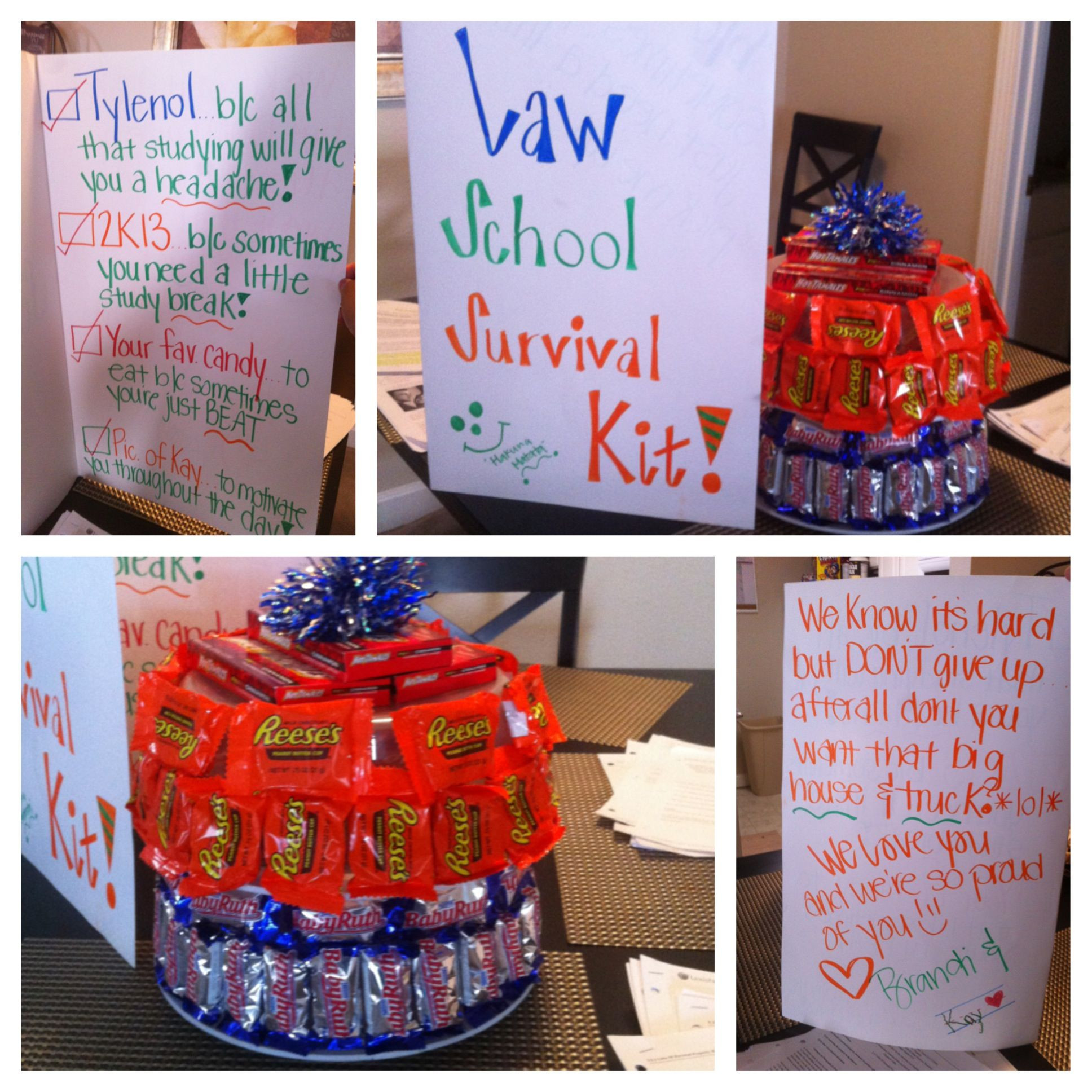 Best ideas about Law School Gift Ideas
. Save or Pin Law School Survival Kit I made for bf Now.
