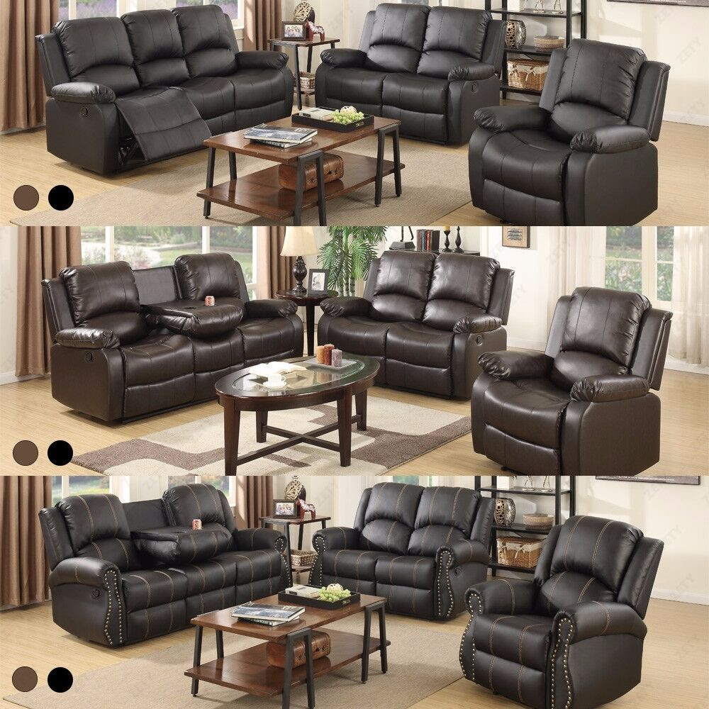 Best ideas about Leather Recliners Sofa Sets
. Save or Pin Sofa Set Loveseat Couch Recliner Leather 3 2 1 Seater Now.