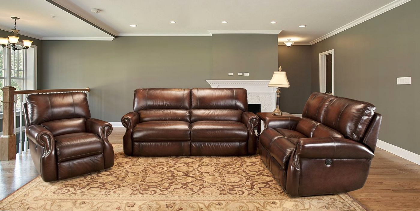 Best ideas about Leather Recliners Sofa Sets
. Save or Pin Parker Living Hawthorne Brown Leather Reclining Sofa Set Now.