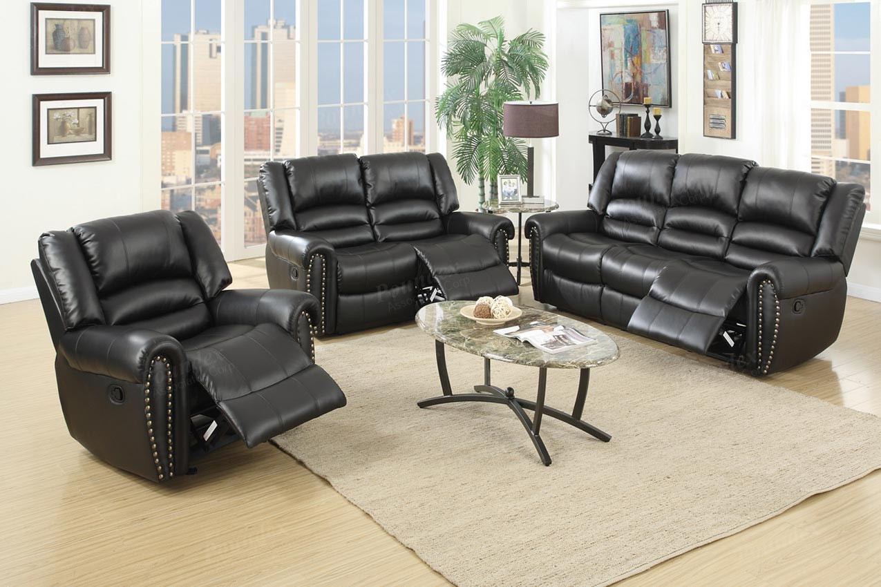 Best ideas about Leather Recliners Sofa Sets
. Save or Pin 2 Pcs Black Leather Recliner Sofa Set Now.