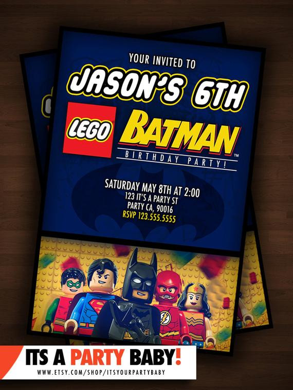 Best ideas about Lego Batman Birthday Invitations
. Save or Pin Lego Batman Party Invitation Personalized by ItsyourPartyBABY Now.