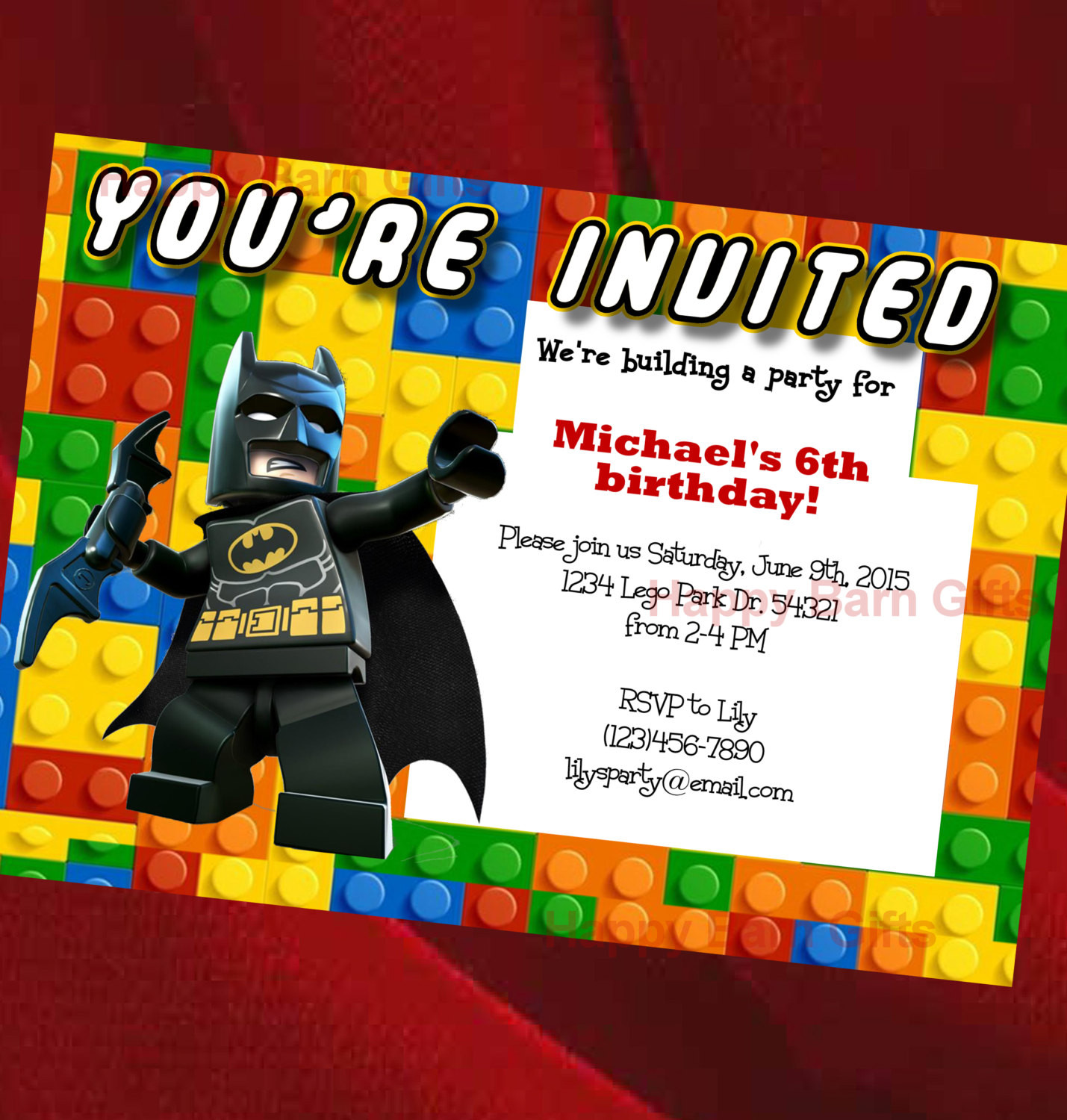 Best ideas about Lego Batman Birthday Invitations
. Save or Pin Lego Birthday Invitation Lego Movie Lego Batman by Now.