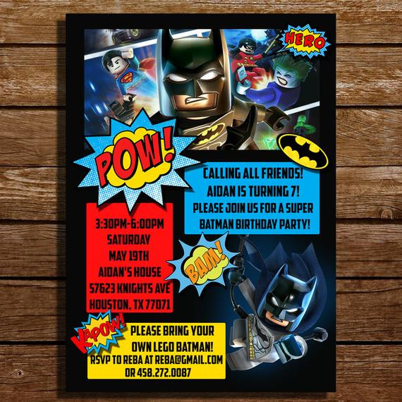 Best ideas about Lego Batman Birthday Invitations
. Save or Pin Lego Batman Birthday Invitation Lego Batman by CoralPartyDecor Now.