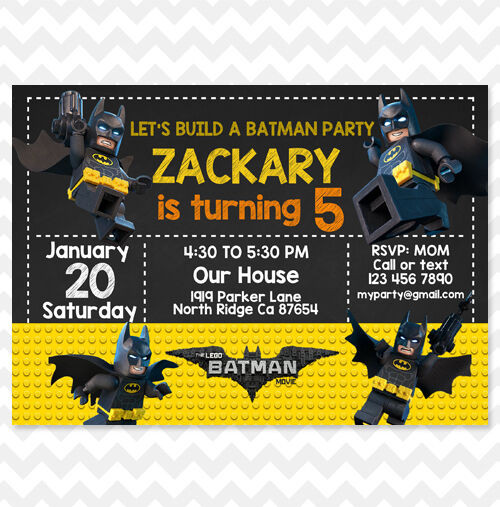 Best ideas about Lego Batman Birthday Invitations
. Save or Pin Lego Batman Invitation Lego Batman Invites 25pcs Printed Now.